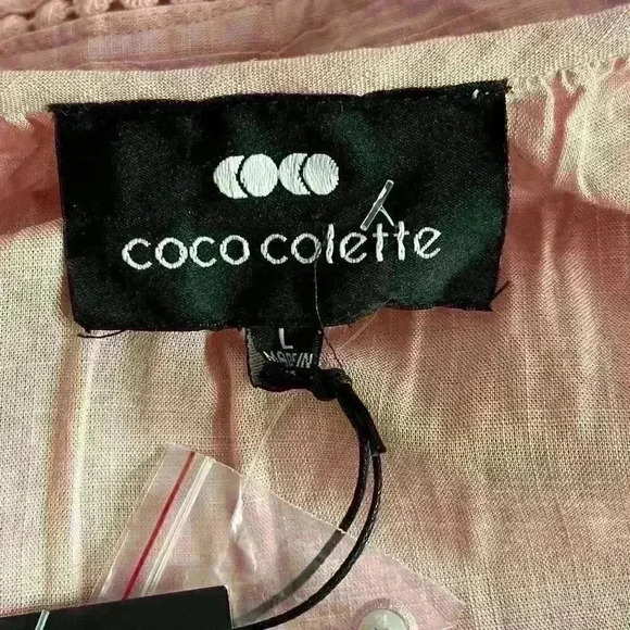 Coco Colette Pink Textured Top NWT - Picture 7 of 9